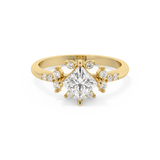 Emerald Solitaire Lab Grown Diamond Engagement Ring