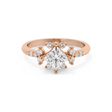 Emerald Solitaire Lab Grown Diamond Engagement Ring