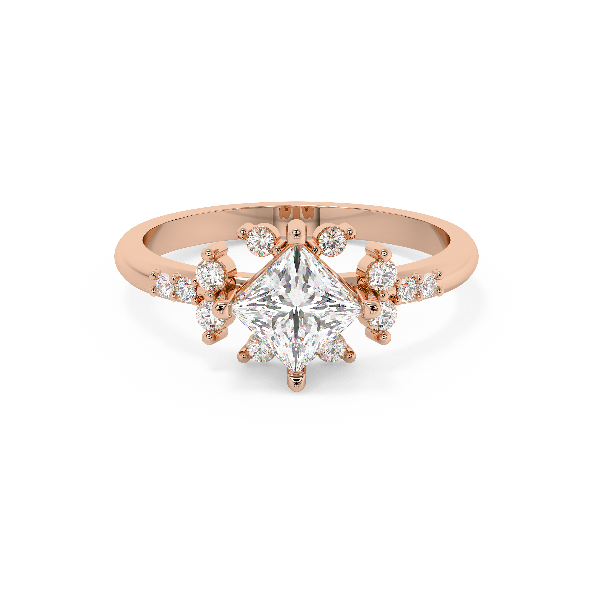 Emerald Solitaire Lab Grown Diamond Engagement Ring