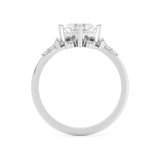 Emerald Solitaire Lab Grown Diamond Engagement Ring