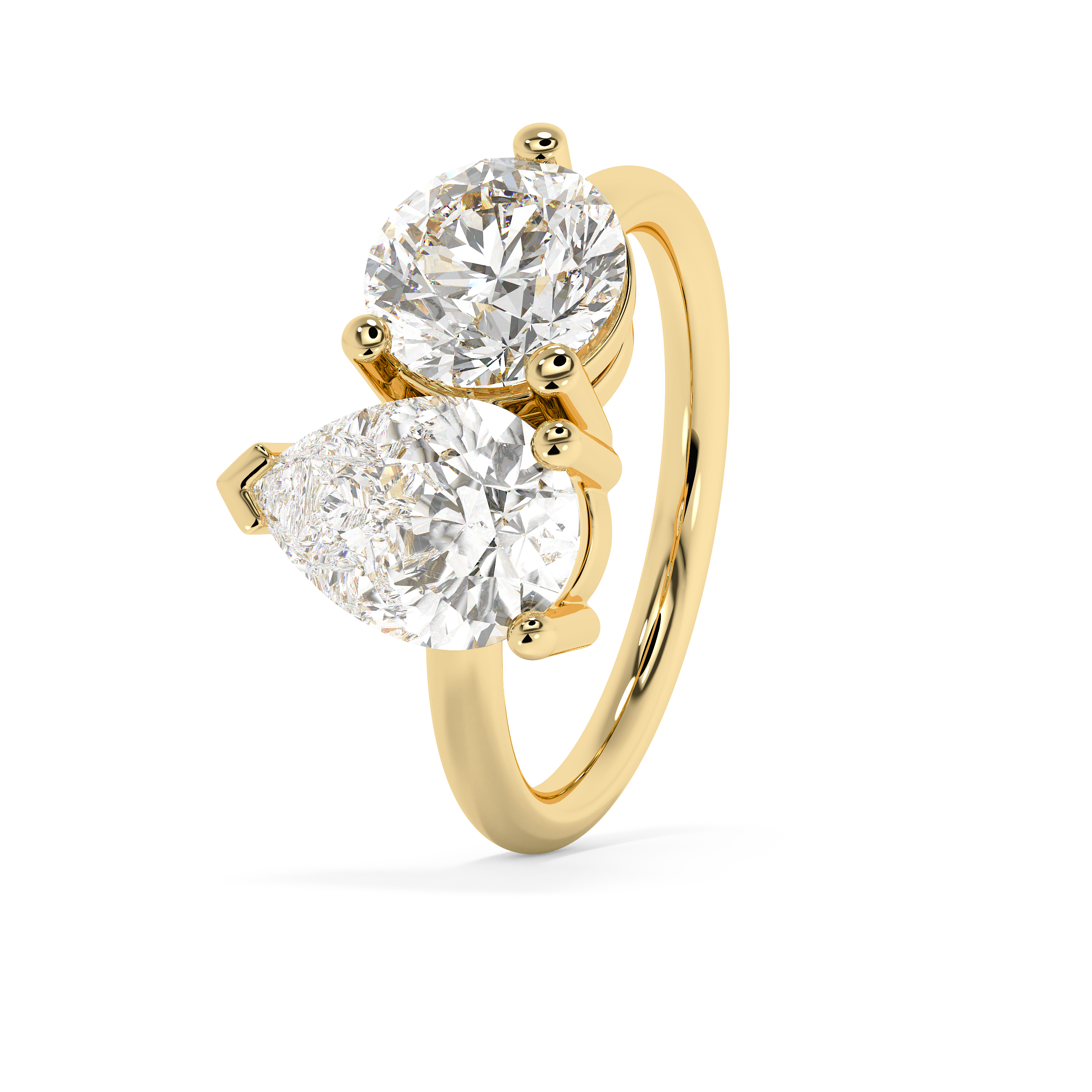 Emerald Solitaire Lab Grown Diamond Engagement Ring