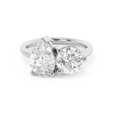 Emerald Solitaire Lab Grown Diamond Engagement Ring