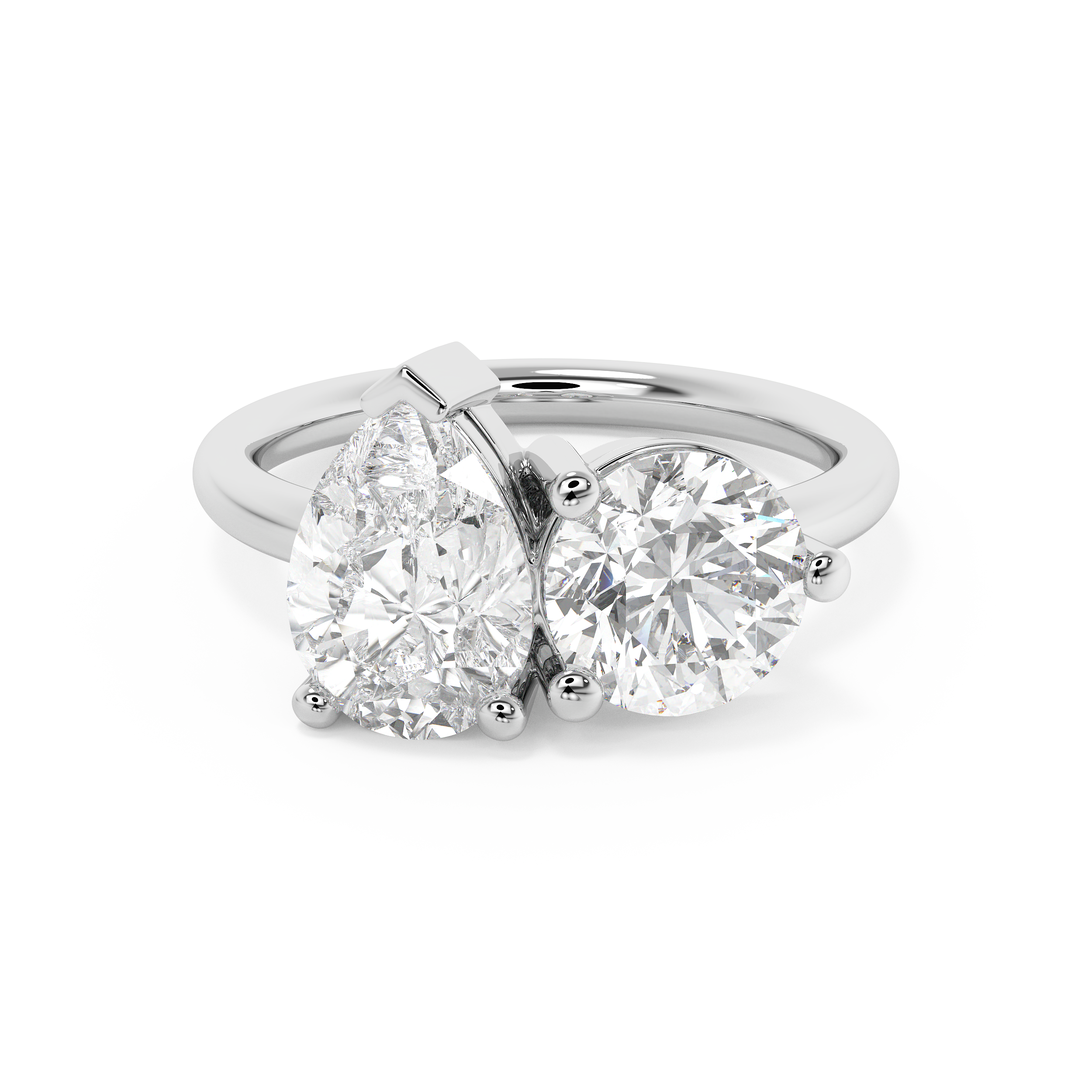 Emerald Solitaire Lab Grown Diamond Engagement Ring
