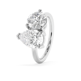 Emerald Solitaire Lab Grown Diamond Engagement Ring