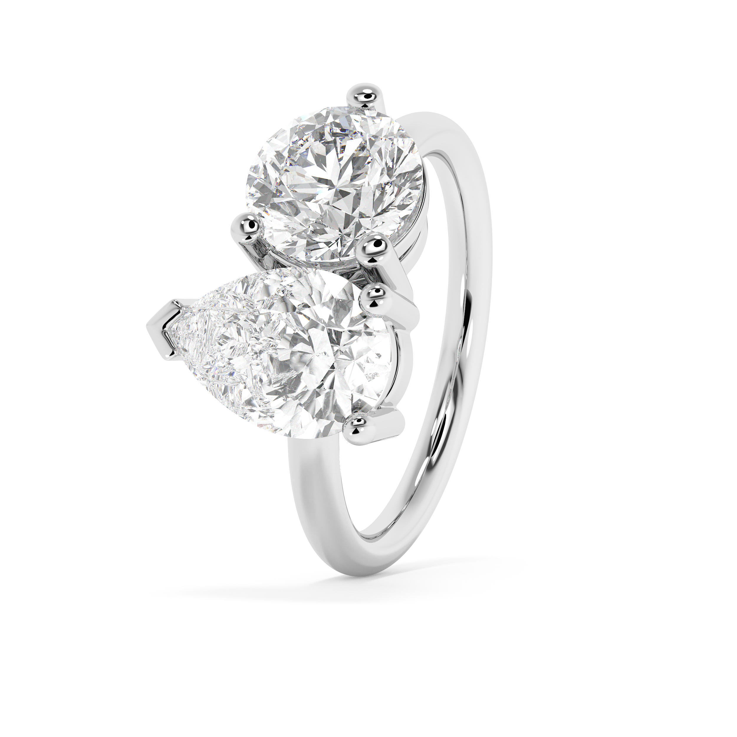Emerald Solitaire Lab Grown Diamond Engagement Ring