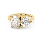 Emerald Solitaire Lab Grown Diamond Engagement Ring