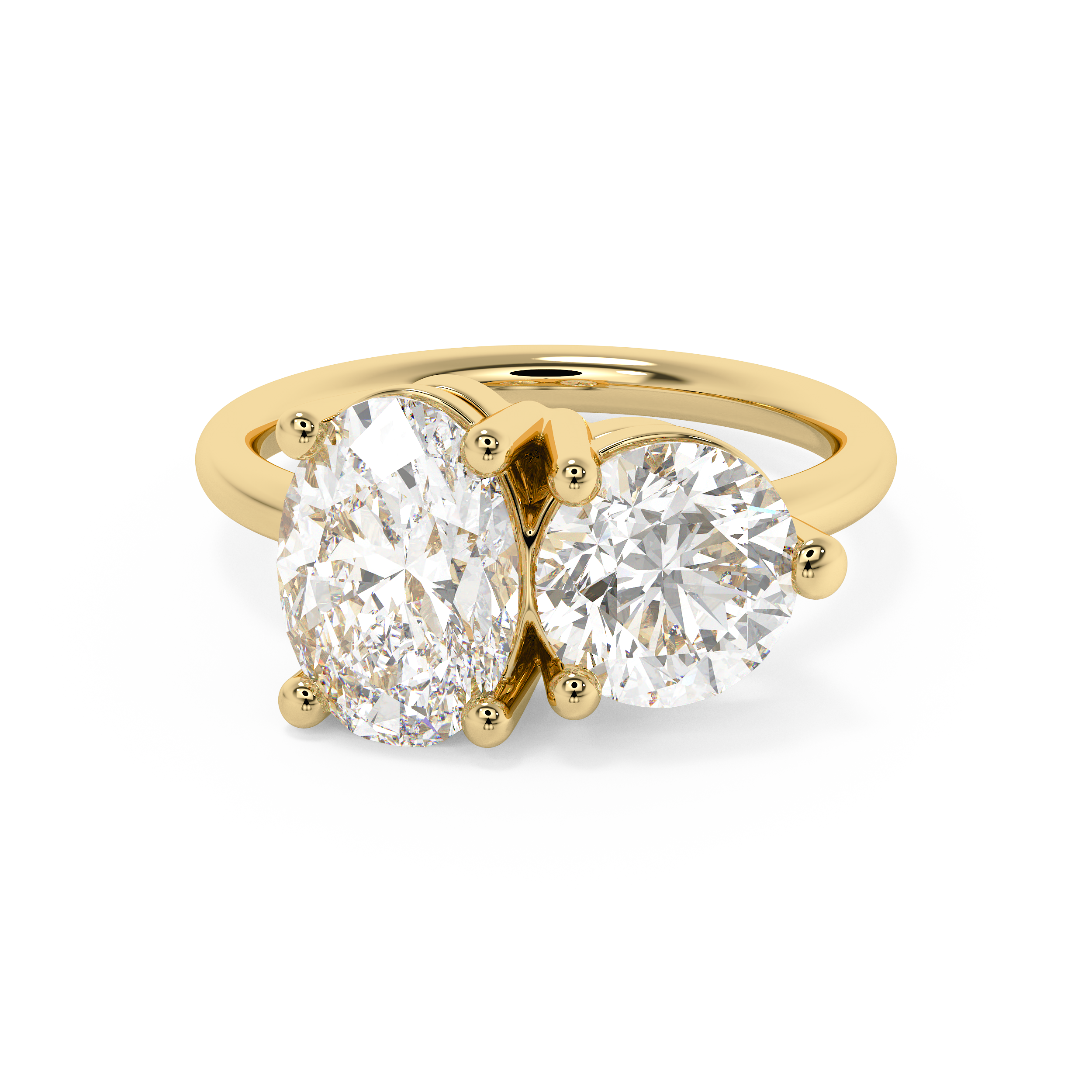 Emerald Solitaire Lab Grown Diamond Engagement Ring