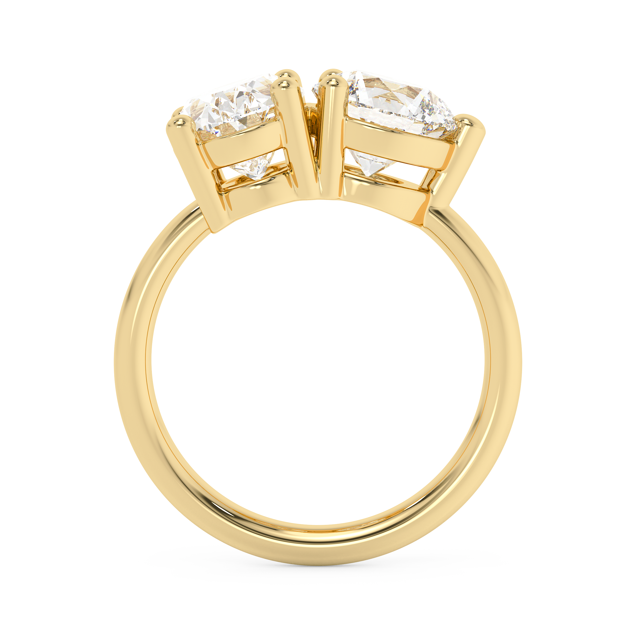 Emerald Solitaire Lab Grown Diamond Engagement Ring