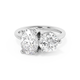 Emerald Solitaire Lab Grown Diamond Engagement Ring