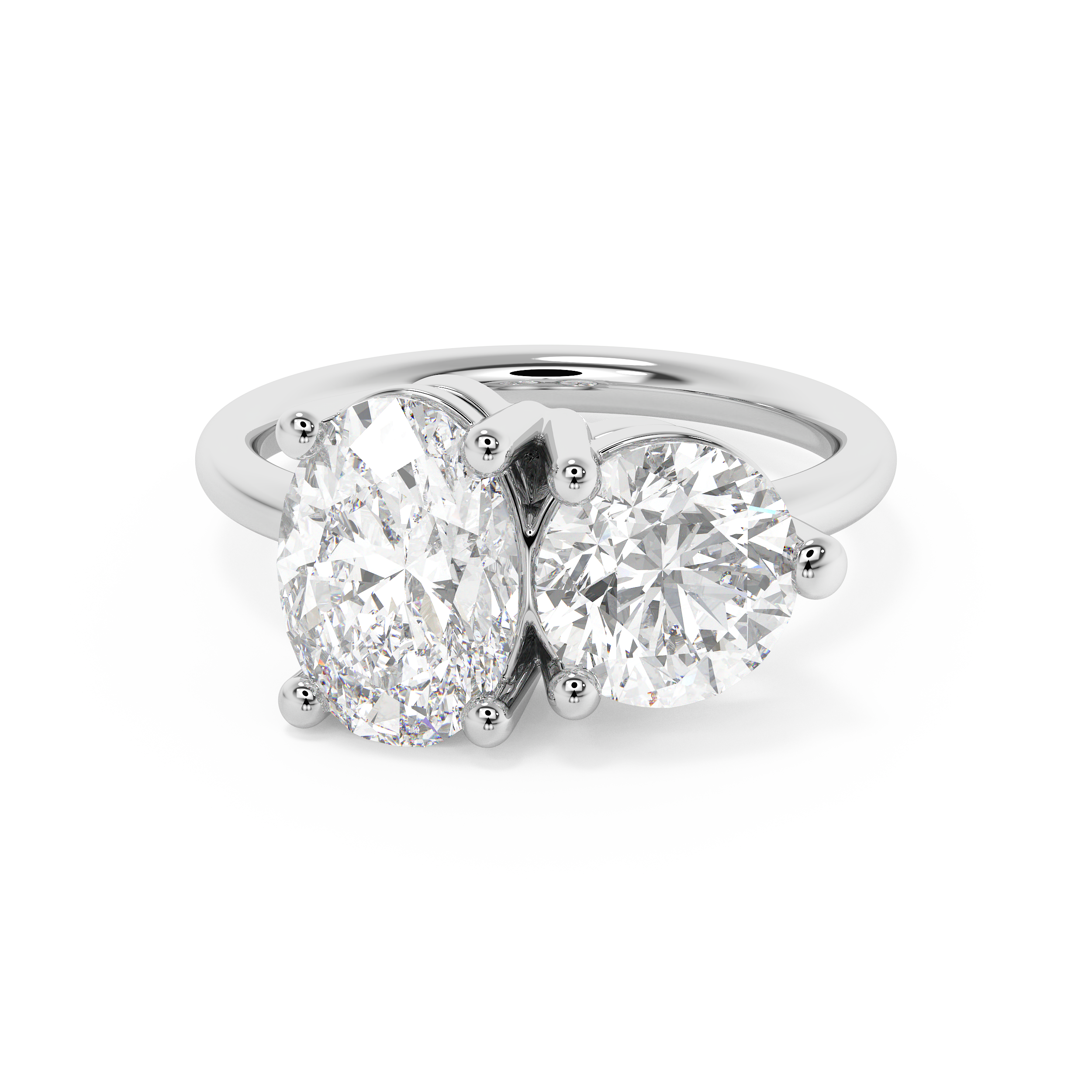 Emerald Solitaire Lab Grown Diamond Engagement Ring