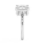 Emerald Solitaire Lab Grown Diamond Engagement Ring