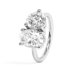 Emerald Solitaire Lab Grown Diamond Engagement Ring