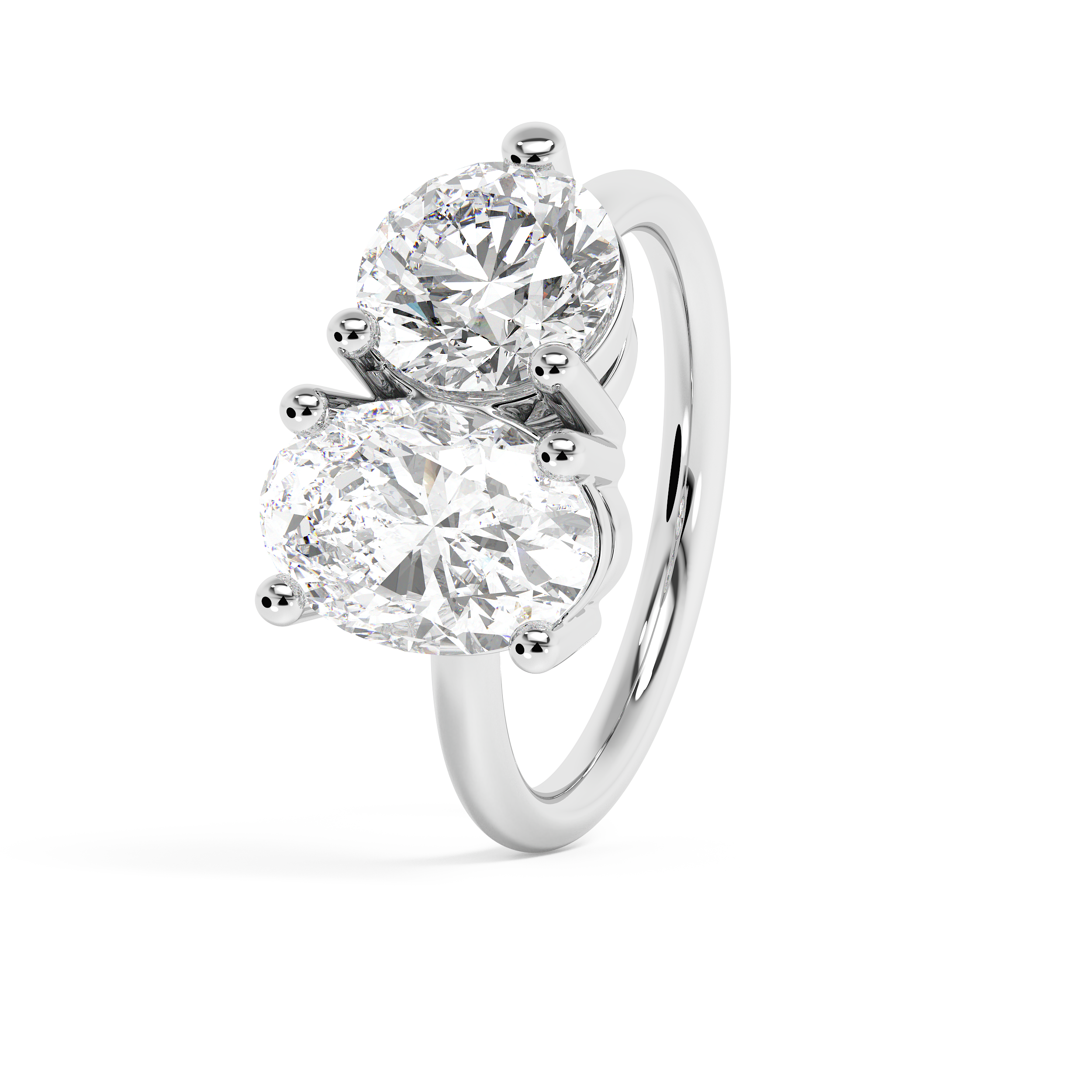 Emerald Solitaire Lab Grown Diamond Engagement Ring