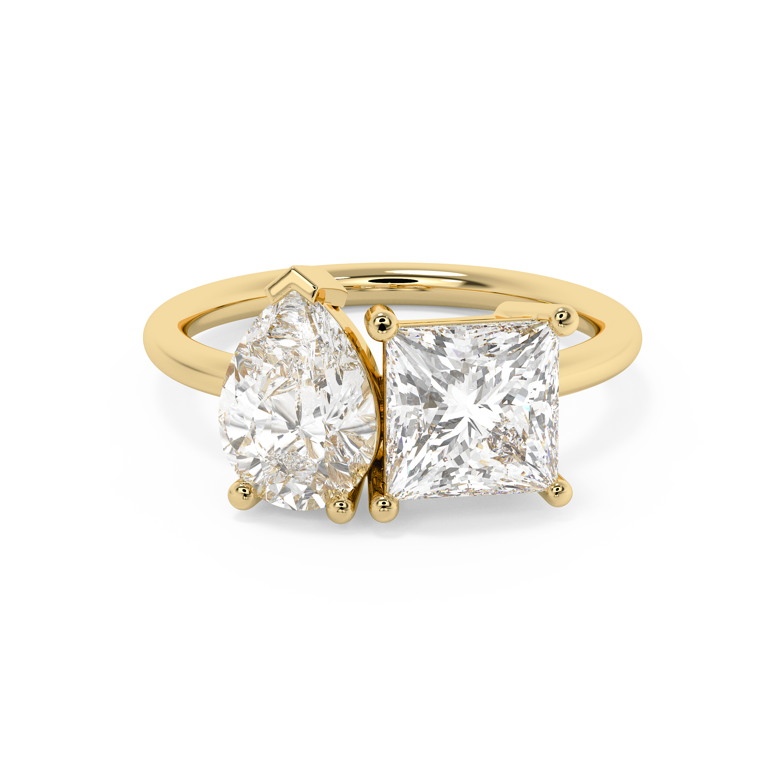 Emerald Solitaire Lab Grown Diamond Engagement Ring