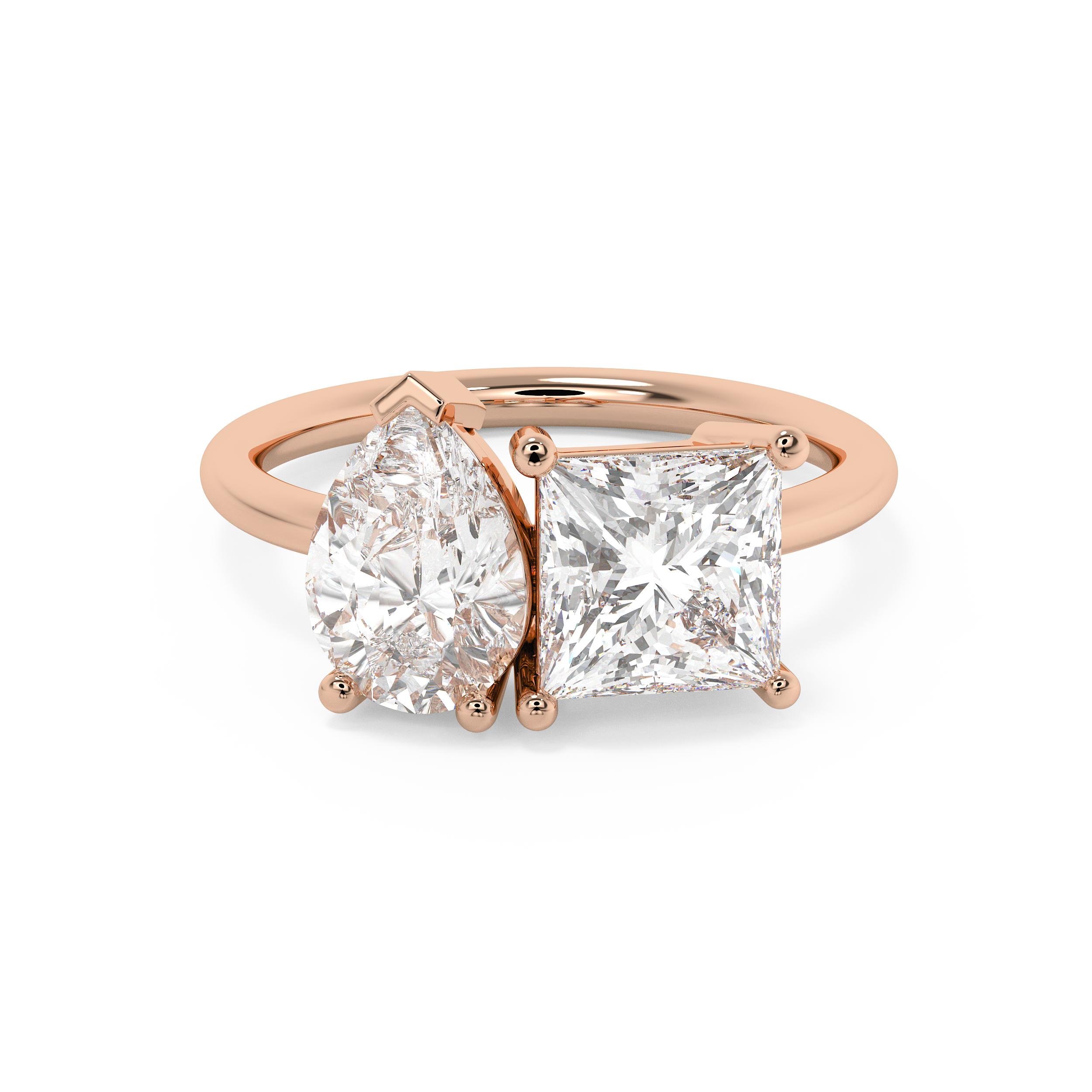 Emerald Solitaire Lab Grown Diamond Engagement Ring