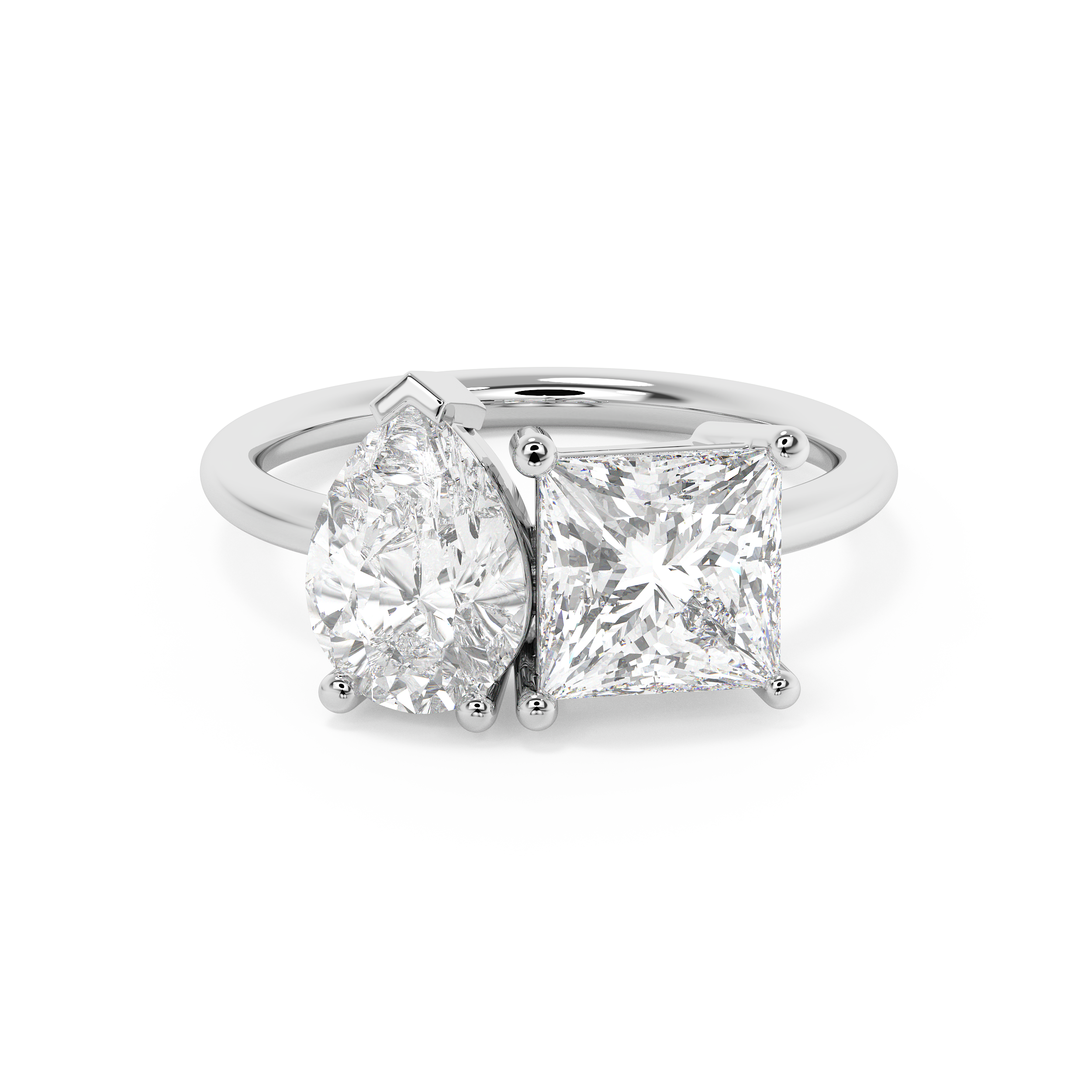 Emerald Solitaire Lab Grown Diamond Engagement Ring