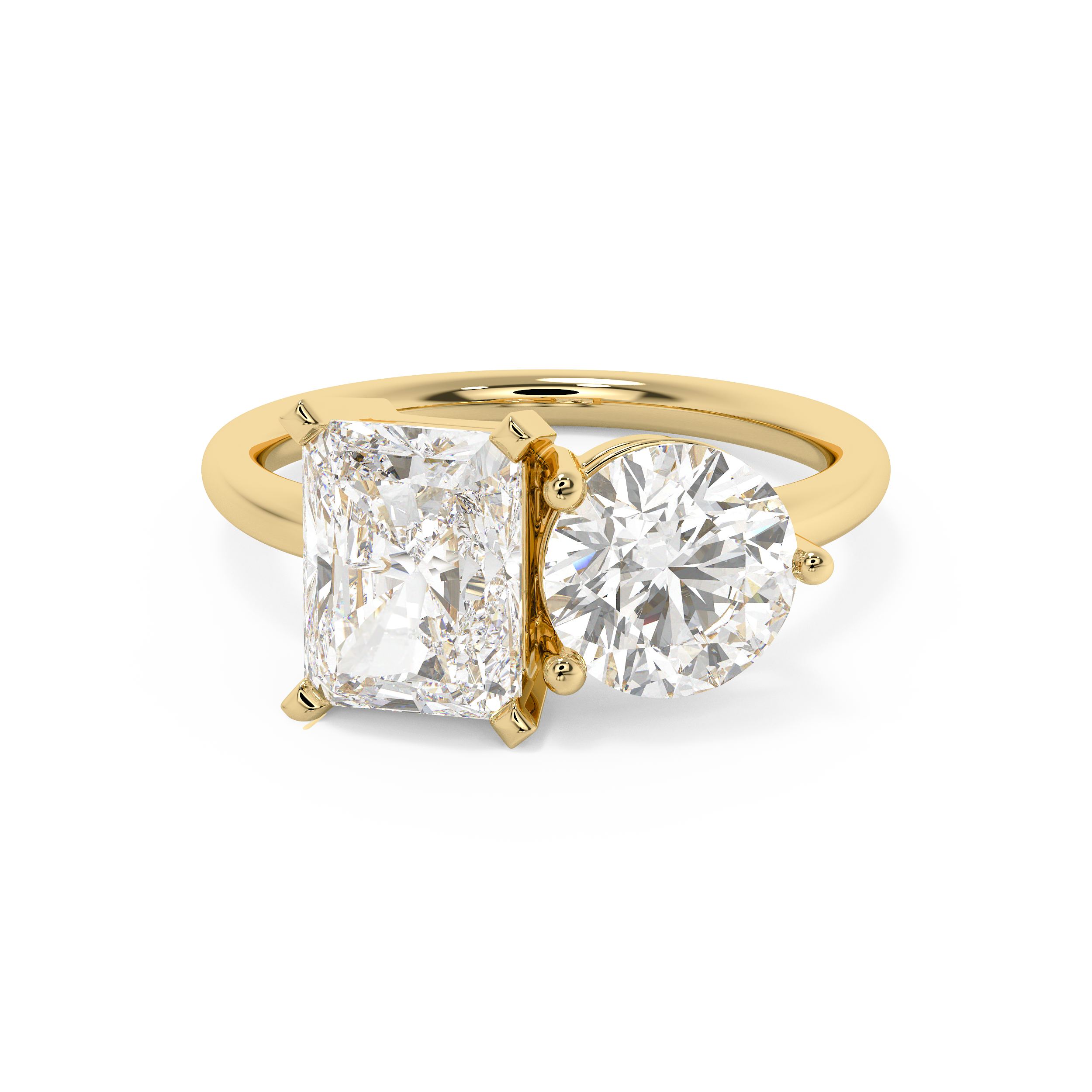 Emerald Solitaire Lab Grown Diamond Engagement Ring