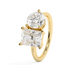Emerald Solitaire Lab Grown Diamond Engagement Ring