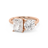 Emerald Solitaire Lab Grown Diamond Engagement Ring