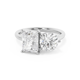 Emerald Solitaire Lab Grown Diamond Engagement Ring