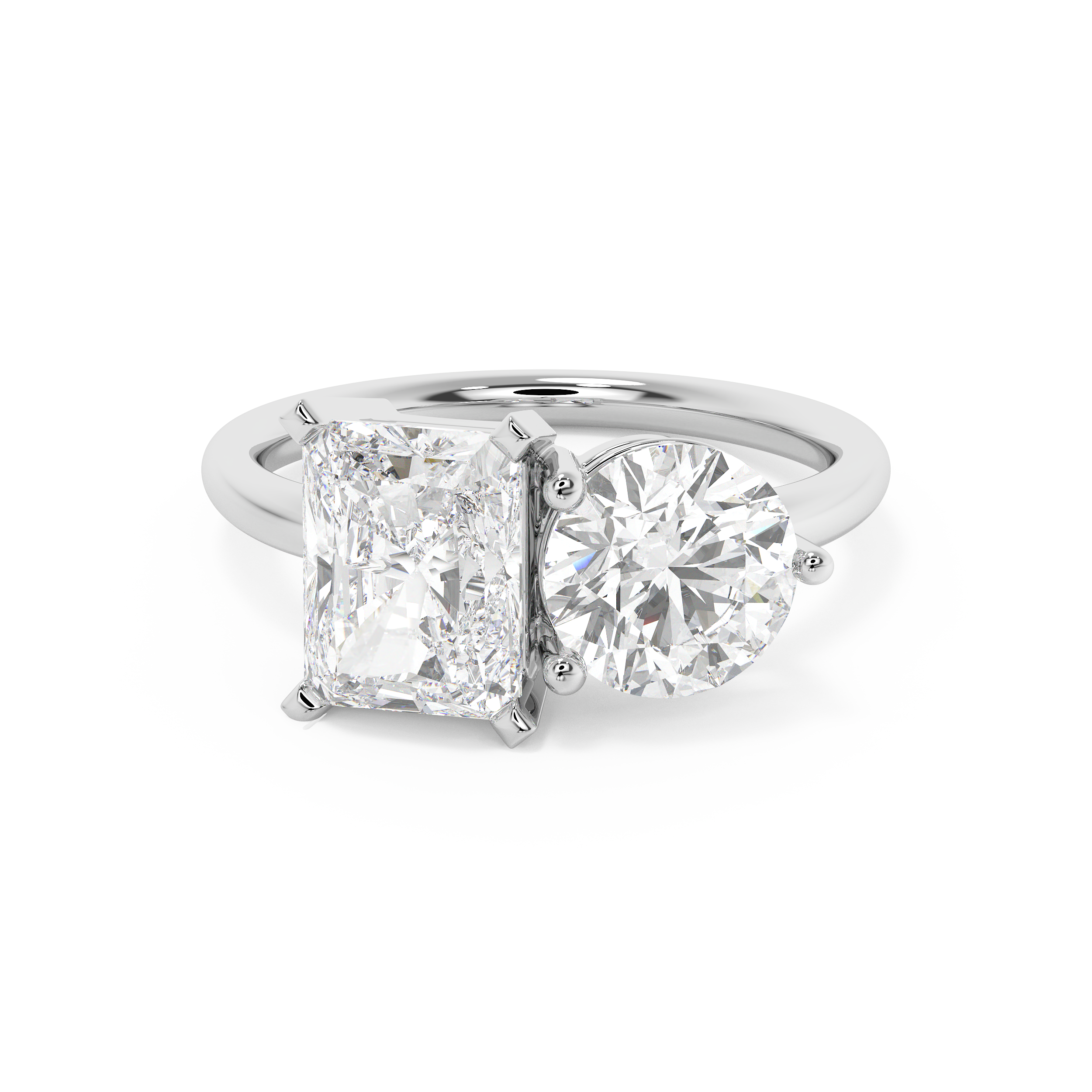Emerald Solitaire Lab Grown Diamond Engagement Ring
