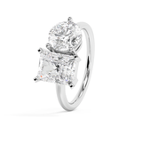 Emerald Solitaire Lab Grown Diamond Engagement Ring