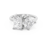 Emerald Solitaire Lab Grown Diamond Engagement Ring