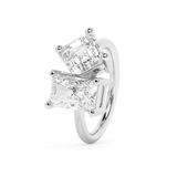 Emerald Solitaire Lab Grown Diamond Engagement Ring