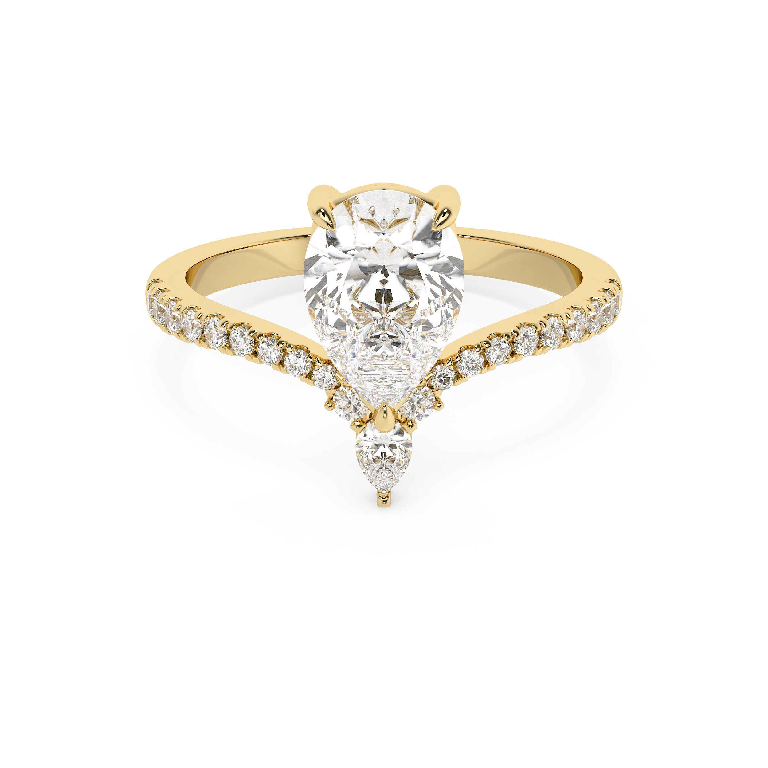 Emerald Solitaire Lab Grown Diamond Engagement Ring