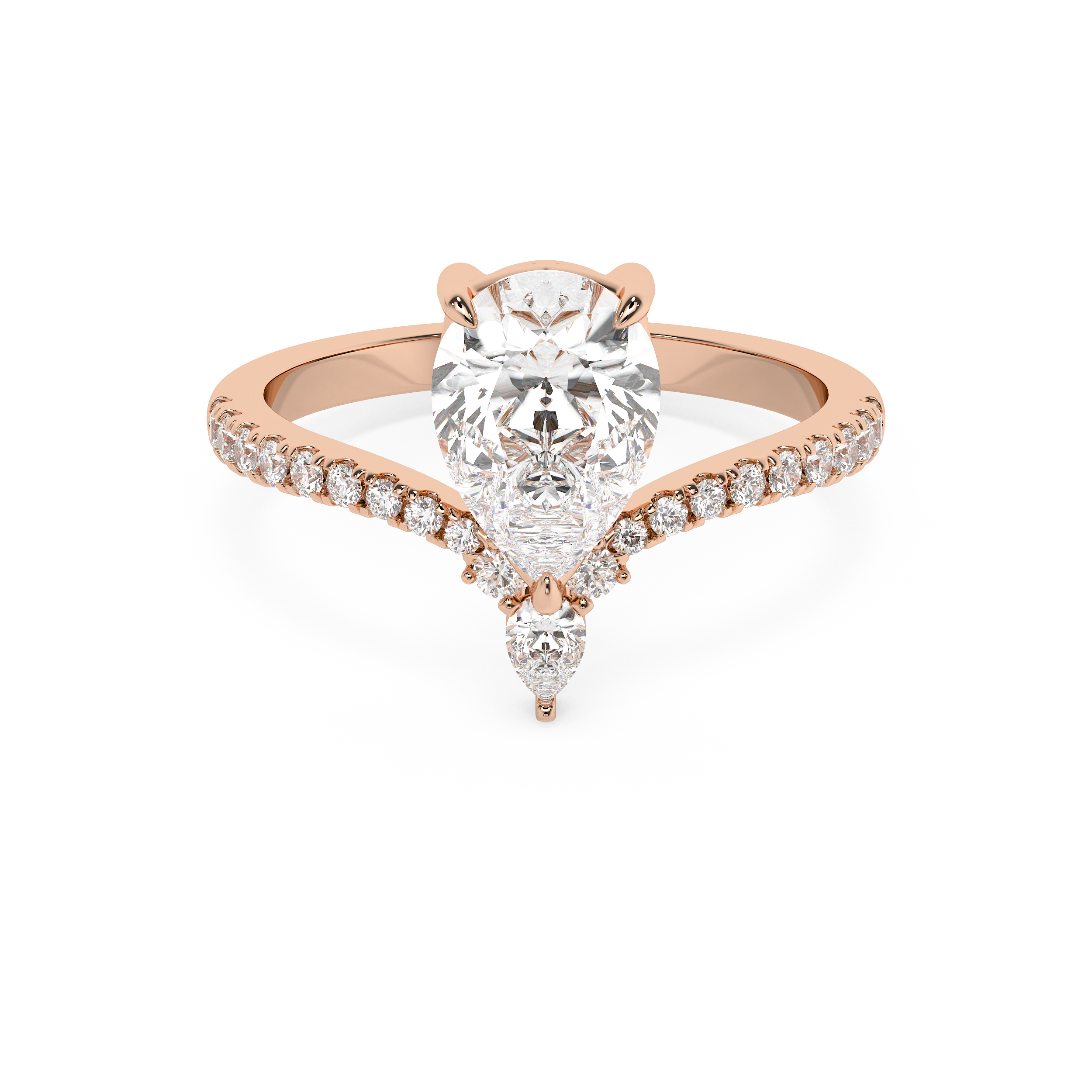 Emerald Solitaire Lab Grown Diamond Engagement Ring