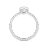 Emerald Solitaire Lab Grown Diamond Engagement Ring