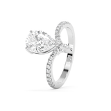 Emerald Solitaire Lab Grown Diamond Engagement Ring