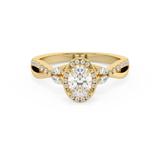 Emerald Solitaire Lab Grown Diamond Engagement Ring