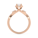 Emerald Solitaire Lab Grown Diamond Engagement Ring