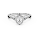 Emerald Solitaire Lab Grown Diamond Engagement Ring