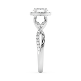 Emerald Solitaire Lab Grown Diamond Engagement Ring