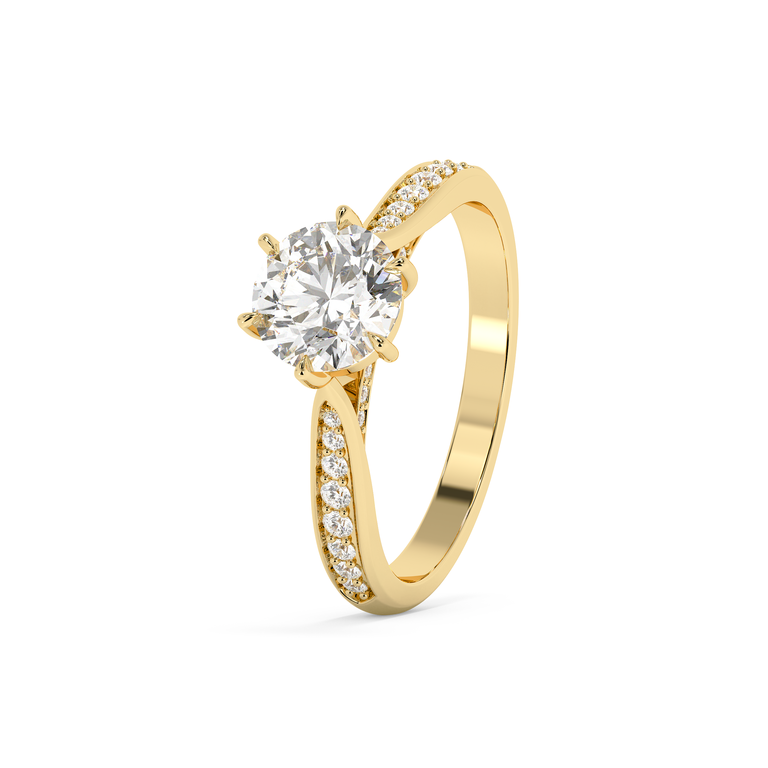 Emerald Solitaire Lab Grown Diamond Engagement Ring
