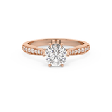 Emerald Solitaire Lab Grown Diamond Engagement Ring
