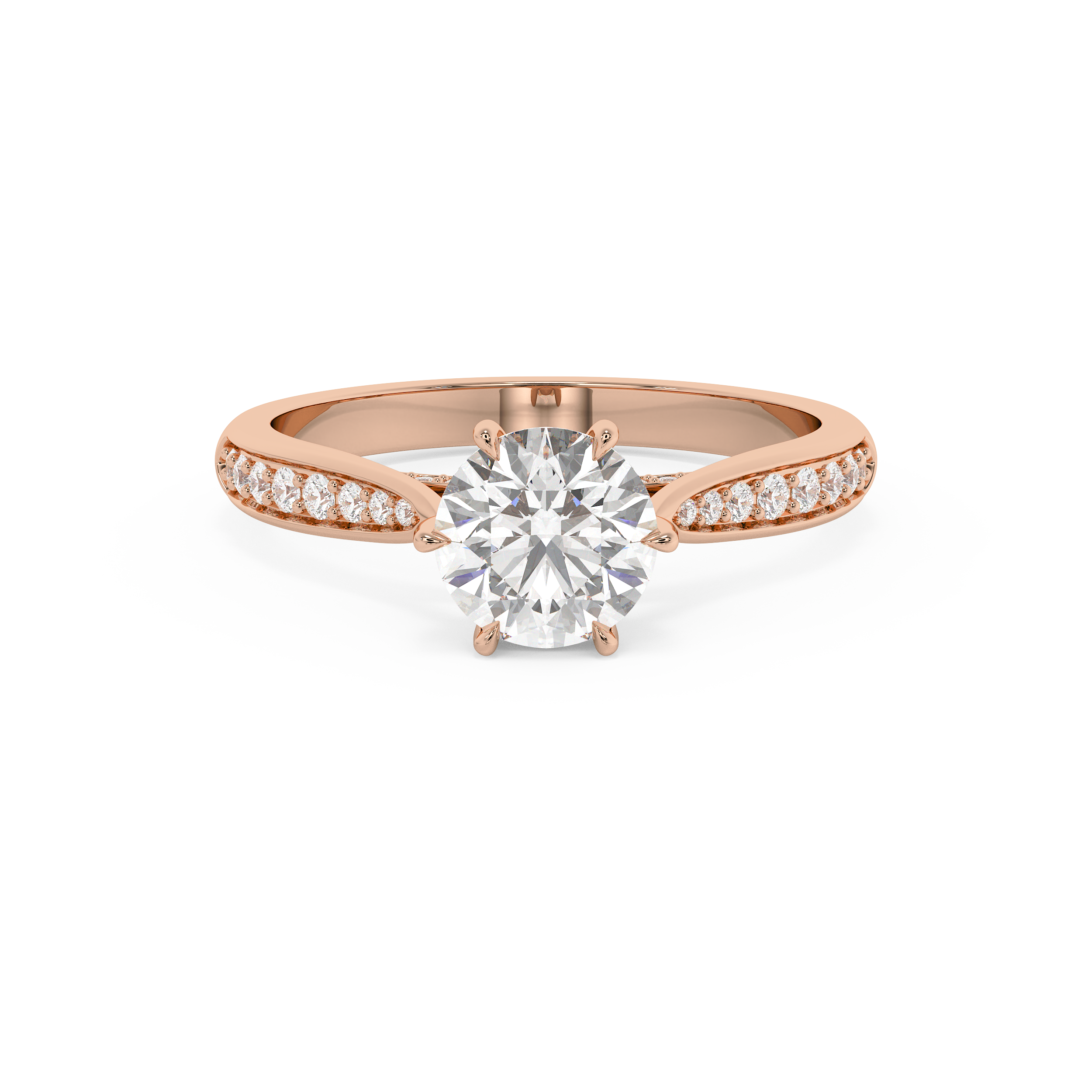 Emerald Solitaire Lab Grown Diamond Engagement Ring