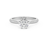 Emerald Solitaire Lab Grown Diamond Engagement Ring