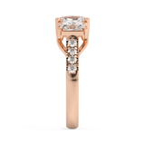 Emerald Solitaire Lab Grown Diamond Engagement Ring