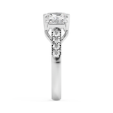 Emerald Solitaire Lab Grown Diamond Engagement Ring