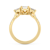 Emerald Solitaire Lab Grown Diamond Engagement Ring