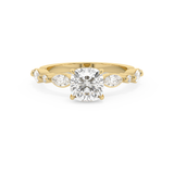 Emerald Solitaire Lab Grown Diamond Engagement Ring