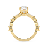 Emerald Solitaire Lab Grown Diamond Engagement Ring