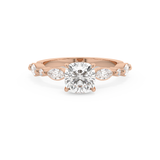 Emerald Solitaire Lab Grown Diamond Engagement Ring