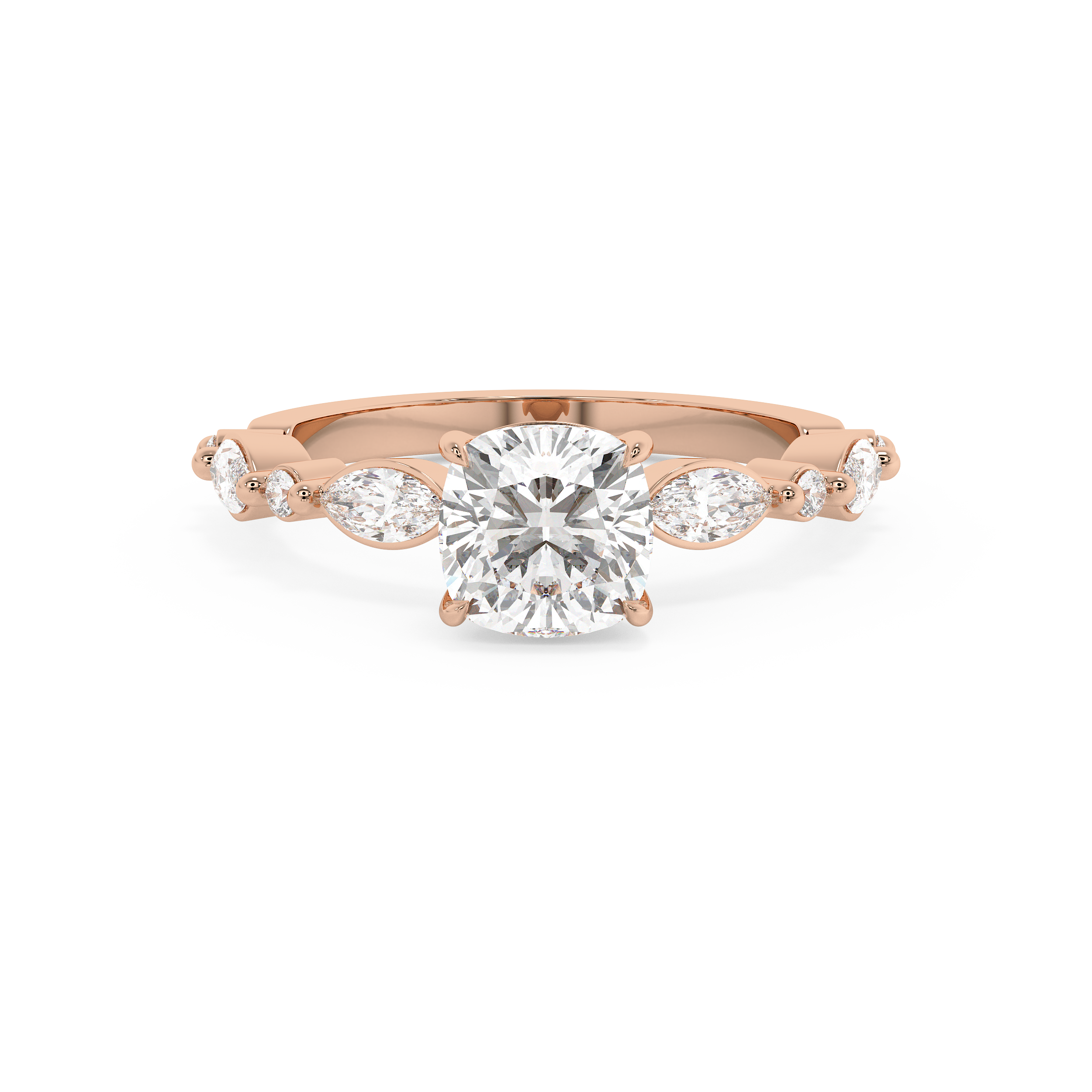 Emerald Solitaire Lab Grown Diamond Engagement Ring