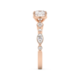 Emerald Solitaire Lab Grown Diamond Engagement Ring