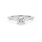 Emerald Solitaire Lab Grown Diamond Engagement Ring