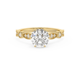 Emerald Solitaire Lab Grown Diamond Engagement Ring
